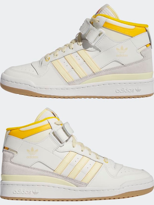 Adidas Originals Forum Mid J Summer Camp Easy Yellow Kid's Athletic Shoes | 5y